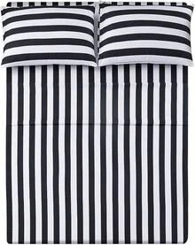 Best Season 4 Piece Bed Sheet Set - Full Size - Soft Microfiber Bedding Sheet Set, Deep Pocket, Stain, Fade & Wrinkle Resistant (Plaid Black & White), Luxury Comfortable - 黑白條紋 - 查看 12