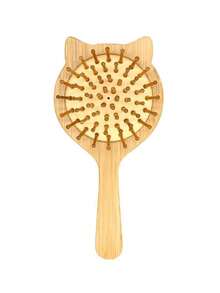 Bamboo Hair Brush, Natural Wooden Anti-Static Smooth Hair Scalp Massage Comb, Styling Tool For Men And Women - Apricot - View 11