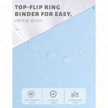 2pcs  Loose Leaf Design Flip Up And Down Notebook: The Inner Pages Can Be Changed In Page Turning Direction, Saving Space And Facilitating Daily Recording - 藍色 - 查看 4