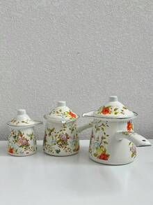 极简3件套咖啡漏斗、咖啡杯、咖啡豆储存罐，日常便携咖啡用具套装，适合圣诞节、万圣节、感恩节及日常家庭聚会烘焙咖啡，可作为馈赠亲朋好友的礼物 - Blue Star Flower - 查看 7