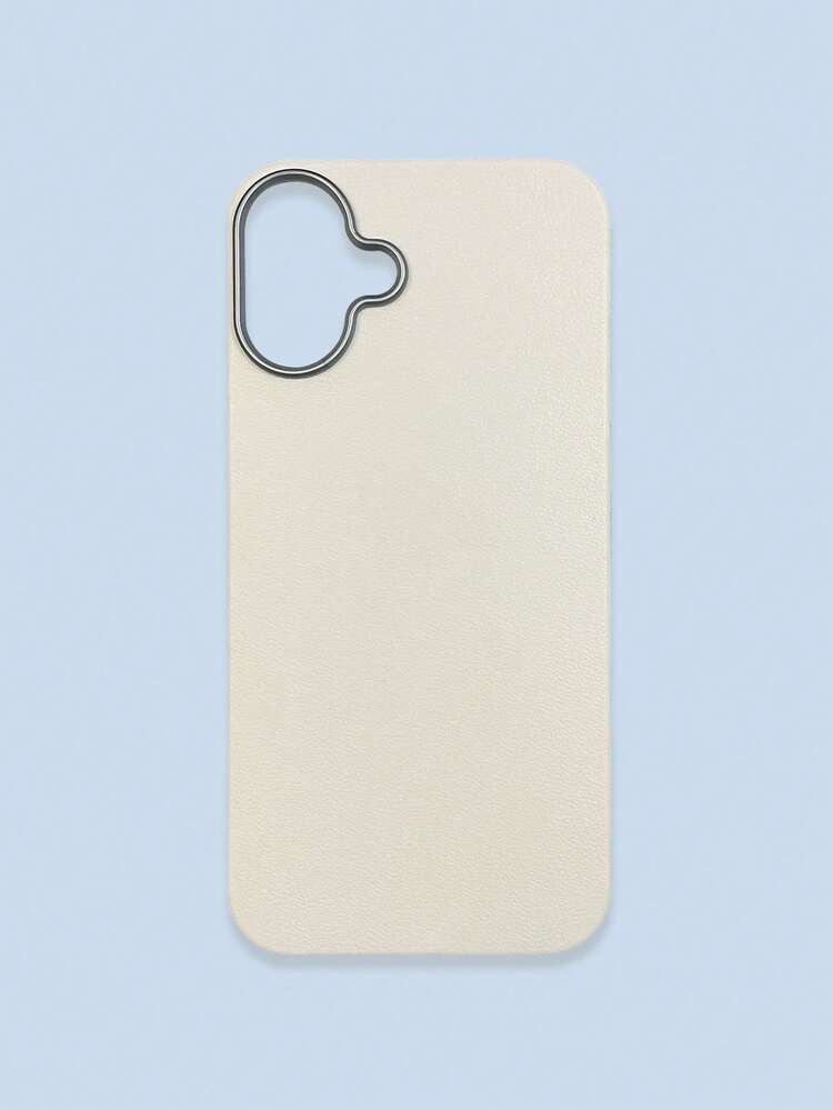 极简时尚白色、灰色、黑色仿皮纹理手机壳，防指纹、防水、防汗，超薄柔软触感，手机保护套，兼容三星、 17 Pro Max、13/14/15/16/16 Plus/16 Pro Max - 白色 - 查看 18