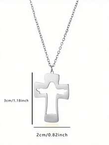 男士耶稣十字架项链，复古18K镀金不锈钢项链，复古哥特式欧美时尚男士饰品，适合日常佩戴、派对、生日、圣诞礼物 - 彩色 - 查看 15