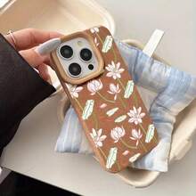 Funda para móvil con diseño de carpa koi, de alta calidad, resistente a golpes y caídas, fabricada en TPU con textura de piel de oveja, compatible con 15 PRO, 16 PRO, 14 PLUS, 13 RRO, 12, 11 PRO, XS, X, XR, SHJC2269 - Caqui - Ver 1