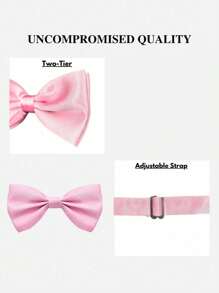 Boys' Pre-Tied Bow Tie And Pocket Square Set - Adjustable Neckwear For Formal Occasions