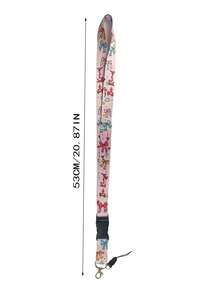 1pc Versatile Casual Lanyard With Multiple Designs, 20.91in(53.1cm) Simple & Fashionable Detachable Neck Strap, Suitable For Teachers, Medical Staff, ID Badge Holder, White Flower, Pink Stay Arrow, Rainbow Flower Separable Lanyard, Teacher's Day, Nurse's Day Gift, Daily Wear, Office Supplies - Multicolor - View 2