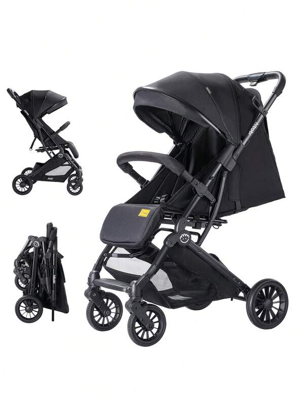 H HIBOBI Cochecito de bebé unidireccional, plegable y ligero, de gran altura, con asiento reclinable y sistema de absorción de impactos, adecuado para recién nacidos y niños pequeños, imprescindible para salidas familiares