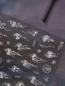 5D 自黏蝴蝶結美甲貼紙，含水鑽水晶，蝴蝶結美甲貼紙，適合女性與女孩美甲設計，女性美甲 DIY 貼紙 - 彩色 - 查看 6