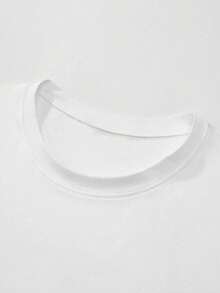 Men Casual Round Neck Short Sleeve 100% Cotton T-Shirt, Summer Vacation Top, Funny Graphic Tees, Y2K Street Wear, Gifts For Boyfriend And Husband - 白色0806PT6 - 查看 2