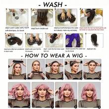 24 Inch Synthetic Ponytail Hair Extensions, Black Natural Braided Ponytail Wig, Long Straight Hair, Elastic Band Fastener, For Women - Multicolor - View 13