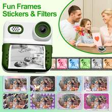 2.4-Inch Compact Digital Camera - Flash, Selfie Mode, Video Recording, Instant Thermal Printing - Ideal Birthday Gift.