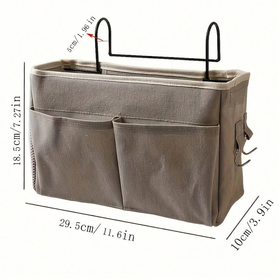 Multi-Functional Fabric Wall Hanging Storage Bag With Multiple Pockets - Under-Bed Or Wall-Mounted Space-Saving Bedside Basket, Suitable For Dorm, Bedroom, Office - Student Bedding Storage And Tidy Living, Minimalist Design, Sturdy Structure Clothing Storage Organizer