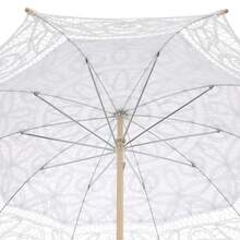 BABEYOND Lace Umbrella Parasol Vintage Wedding Bridal Umbrella For Decoration Photo Lady Costume Tea Party - White - View 4