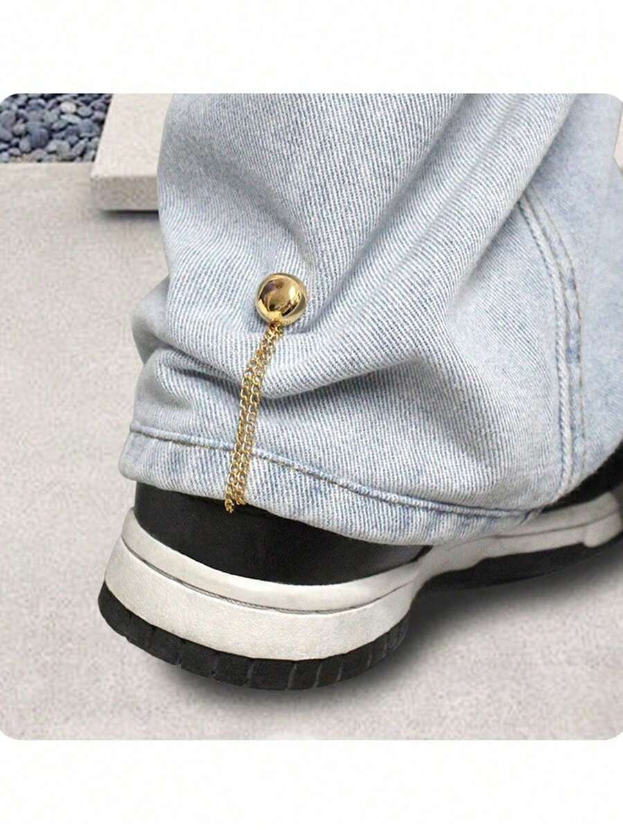 4pcs Adjustable Magnetic Pant Clips And Cuff Clips - Alloy Material, Detachable Pant Leg Clips, Suitable For Pants And T-Shirts, Magnetic Clips At Pant Legs, Seamless Edging, Easily Shorten Overly Long Pants, Strong Magnetic Clip And Closure Mechanism - Multicolor - View 1