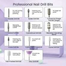 طقم مانيكير كهربائي قابل للشحن عبر USB، يأتي مع 20 رأس تلميع - مقص أظافر وقدم كهربائي محمول، خالي من الروائح، ببطارية ليثيوم، يشمل ملف أظافر وعصا دفع كيراتين، مناسب للاستخدام المنزلي والصالون، مبرد أظافر كامل الأوتوماتيكية، مبرد قدم احترافي، يمكن تجليخ الأظافر في المنزل