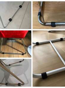 Alfombrilla de fieltro con gancho y bucle para patas de silla, alfombrilla de fieltro fija con forma de lazo para patas de silla, alfombrilla antirruido para silla