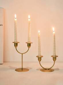 1pc Candle Holder - Decorative Candle Holder For Weddings, Dining Tables And Parties - Vintage Brass, Balcony Decor Vase Pedestal Candle Holder, Suitable For Weddings, Home Decor, Holiday Parties And Events