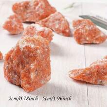 20PCS Natural Sunstone Raw Crystal Chunks - Polished Gemstone For Jewelry Making, Home Decor, And DIY Crafts - Orange - View 2