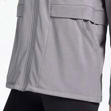 CAMEL CROWN 女士带帽瑜伽外套，保暖内衬，宽松长袖运动上衣 - 瑪瑙灰 - 查看 4