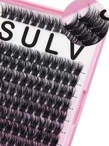 Sulv 120 片 10 排单根假睫毛延长 8-22 毫米 可选择簇状睫毛延长 - 黑色 - 查看 7