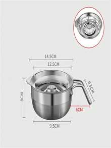 1pc Premium 304 Stainless Steel Egg Yolk Separator - Easily Separate Egg Yolk And Egg White, Convenient For Healthy Cooking And Baking, Convenient Breakfast Supplies, Family Dinner Supplies, Party Supplies
