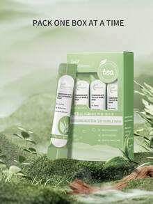 12片复合酸泡泡清洁面膜4g*12，深层补水，高效补水，亮白，紧致，舒缓干燥肌肤，软化，增强皮肤弹性 - 綠色 - 查看 12