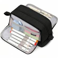 1 Piece Aesthetic Large 4-Layer Pencil Case - Extra High Capacity With Multi-Compartment Design & Premium Zipper Closure - College Student Essential, Back To School Supplies, Work Office Organizer, Artist Sketchbook Companion, Teacher Classroom Must-Have, Dormitory Storage Solution, Travel Stationery Pouch