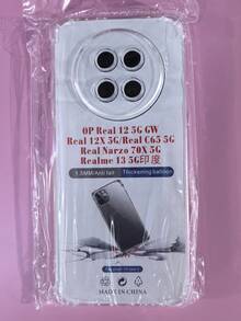 Transparent Four-Corner Anti-Drop Case, Suitable For Realme Series, Realme Phone Transparent Four-Corner Anti-Drop Case. Phone Case, Phone Protective Cover, Phone Shell, Phone Cover, Anti-Drop Phone Case, Transparent Phone Case, Minimalist Phone Case, Solid Color Phone Case, Transparent Phone Case, TPU Anti-Drop Phone Case (Military-Grade Anti-Drop) - Clear - View 63