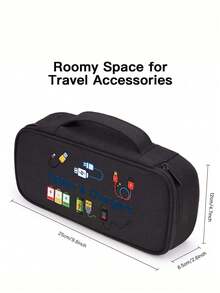 1. Túi đựng phụ kiện điện tử du lịch, in hình cáp và sạc dự phòng, phụ kiện du lịch thiết yếu - Túi đựng đồ kỹ thuật số nhiều ngăn, khóa kéo, túi đựng phụ kiện điện tử di động để đựng cáp sạc, ổ cứng ngoài và sạc dự phòng. - Nhiều màu - Xem 10