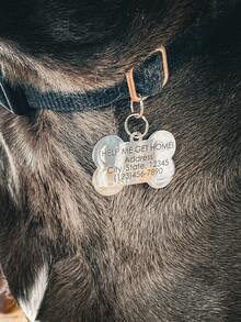 Dog Tags Engraved For Pets, Personalized Dog Tags With Names And Text, Custom Dog Collars With Flashing Dog Name Tags, Bone-Shaped ID Tags For Small Pets. - Multicolor - View 5