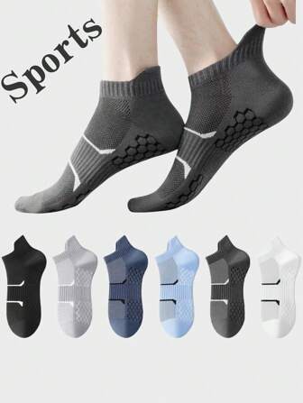 1/3/6/10 pares de calcetines deportivos para hombres, cómodos y transpirables calcetines de verano finos para el tobillo, adecuados para deportes al aire libre, correr, fitness, calcetines de compresión