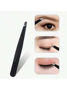 1/2 piezas Pinzas para cejas con escamas de pescado de acero inoxidable, herramienta de arreglo de cejas de precisión, herramienta para extensiones de pestañas, adecuada para accesorios de maquillaje de mujer