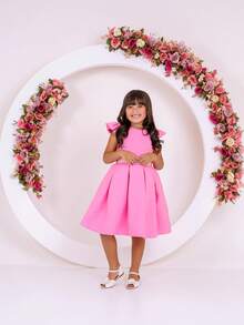 Children's Dress Youth Girl Party Wedding Church Ceremony Flower Girl Round Pearl Luxury Elegant Classic Social Guest Birthday Event Church Charm Special Occasion Christmas New Year Strap Ruffle Delicate Sewing Detail Waist Adjusted Pleated Zipper Lining Comfort Quality Originality Inspiration Modern Fashion Complete Look Composition Fabric Light Finishing Refinement Structure Fit Clothing Child Main Piece Visual Accessory Harmony Set Gift Option Style Charm Design Exclusive Cut Harmonious Appearance Ideal Product Combination Variety Colors Sizes Made Versatility Modeling Beauty Appearance Elegance Shine - 淺粉色 - 查看 4