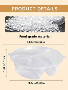 20 件 - 可重复使用的带盖零食容器新型零食容器、零食盒、分量控制容器、零食包装容器和三隔间零食容器，适用于便携式用餐和露营，以及厨房调味品盒。 - 無色 - 查看 3