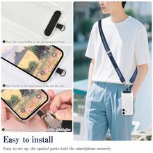 94-150cm Adjustable Nylon Lanyard Strap, Reflective Strip, Crossbody/Neck Strap, Compatible With All Smartphone Models, Multifunctional Stand, Anti-Drop, Lightweight Design