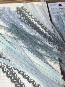 Bộ 40 miếng dán trang trí ren hoa cổ điển dùng cho sổ lưu niệm, nhật ký, đồ thủ công DIY, văn phòng phẩm. - Nhiều màu - Xem 10