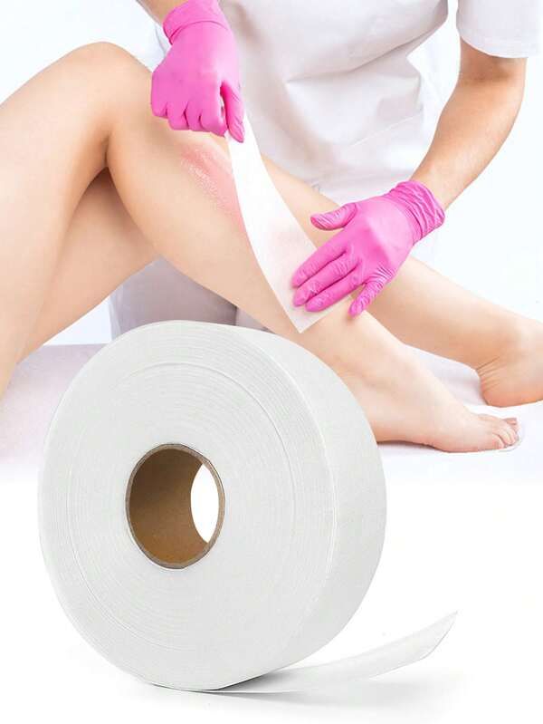 Non-Woven Hair Removal Roller, Non-Woven Body And Face Wax Strip Paper (Without Wax), Disposable Hair Removal Paper, Tear-Resistant, Lint-Free, 100 Yards-50 Yards, White, And Can Be Trimmed To Your Desired Size.