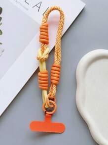 Nuevo accesorio de muñeca tejido a mano con conector de funda para teléfono, accesorio universal para funda de teléfono, colgante portátil antideslizante y antideslizante