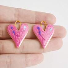 1pc/2pcs Luxury Delicate 304 Stainless Steel Electroplated Pendant Charms, Suitable For DIY Jewelry, Jewelry Making, Crafts - Ocean Life, Cherry, Flower Designs - Color - View 62