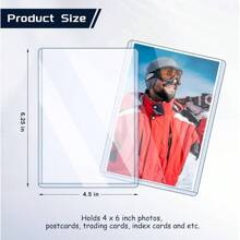 30 Pack Post Card Photo Top Loaders 4x 6 Inches Hard Plastic Cards Sleeve Protectors Rigid Photo Plastic Sleeves For Trading Cards, Baseball Cards, Postcards
