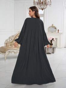 1pc Discounted Abaya (Without Headscarf), Suitable For Muslim/Islamic Women's Daily Wear, All Season - Multicolor - View 6
