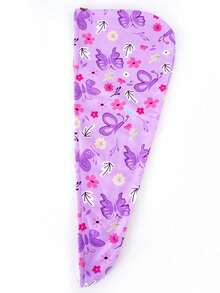 2条装超细纤维干发巾，女童款，2件套速干发巾带纽扣，湿发头巾，女童款，暗黑独角兽 - 彩色 - 查看 21