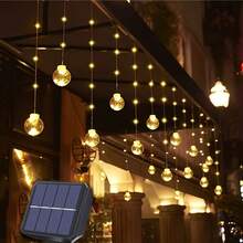 [Hot Recommendation] Solar New Wishing Ball Light, 8 Lighting Modes, Garden, Patio, Porch, Wedding, Party, Christmas, Halloween, New Year Outdoor Decoration, Solar Outdoor Light, Outdoor Garden Light - 1PC 圓球燈-暖白-太陽能 - 查看 1