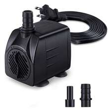 160 GPH Ultra Ouiet Fountain Pump. Small Submersible Pump (10W/600L/H) For Pond. Water Feature, Aquariums, Hydroponics, Indoor Or Outdoor Fountain - US A Type Plug(110-127V) - View 1