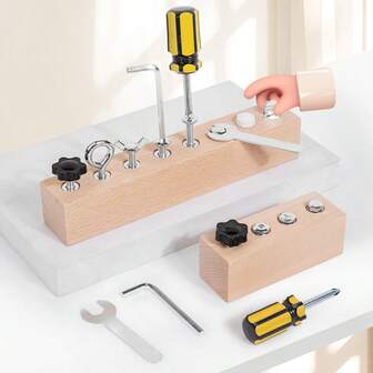 儿童早教螺丝组合游戏玩具，螺母配对组合游戏套装，适合男孩女孩精细运动技能和注意力训练游戏玩具，适合儿童生日、万圣节、圣诞节礼物