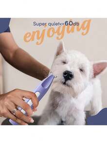 1 pieza Recortadora de pelo para mascotas recargable inalámbrica, adecuada para el aseo de perros pequeños, afeitadora eléctrica de bajo ruido con indicador de encendido LED, diseñada para patas, ojos, orejas, cara y cola, aplicable para diversas mascotas domésticas pequeñas - Multicolor - Ver 8