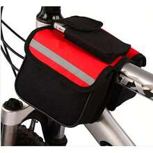 1 bolsa para quadro de bicicleta, bolsa para tubo frontal para quadro de ciclismo de montanha, bolsa pequena para selim de bicicleta - Multicolorido - Ver 9