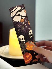 30pcs Halloween Scene BookmarksOffice SuppliesDecorative BooksMessage Marker CardsFor JournalsHousehold SuppliesColourful And Durable Paper BookmarksPerfect For GiftsPartiesHalloween Decorations - Multicolor - View 5
