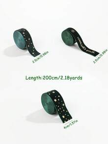 1卷圣诞天鹅绒丝带圣诞快乐字母麋鹿星2.18码天鹅绒圣诞丝带用于礼品包装圣诞树装饰工艺品花环用品家庭派对装饰配件