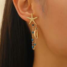 Summer Starfish & Sea Turtle Earrings, Beach Style Earrings, Bohemian Jewelry Earrings For Women