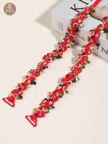 Women's Elegant Lingerie Accessories, Women's Underwear Shoulder Straps, Lace Lace Underwear Straps, Embroidered Leakable Shoulder Straps, High Elastic Shoulder Straps, Camisole Straps, Invisible Bra Straps, Suitable For Weddings, Parties For A Variety Of Occasions, Women's Underwear Accessories With A Variety Of Clothing Matching